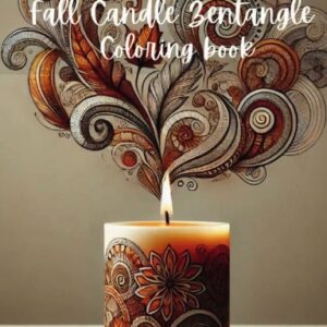 fall candle zentangle coloring book