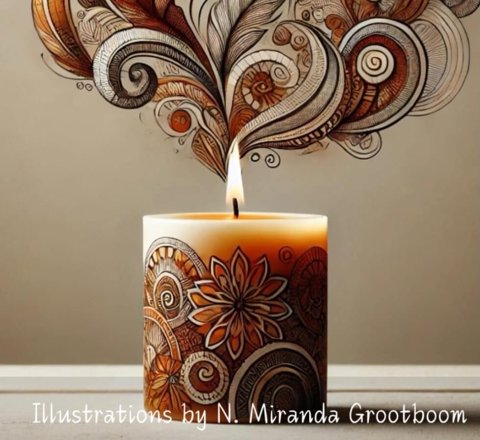 Fall Candle Zentangle