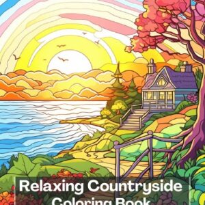 relaxing countryside coloring book