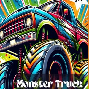 monster truck colouring book
