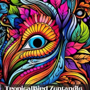tropical bird zentangle coloring book